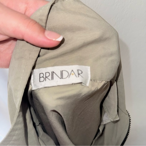 Vintage Brindar green half zip cinched waist Jacket lightweight Size L women’s - Picture 4 of 4